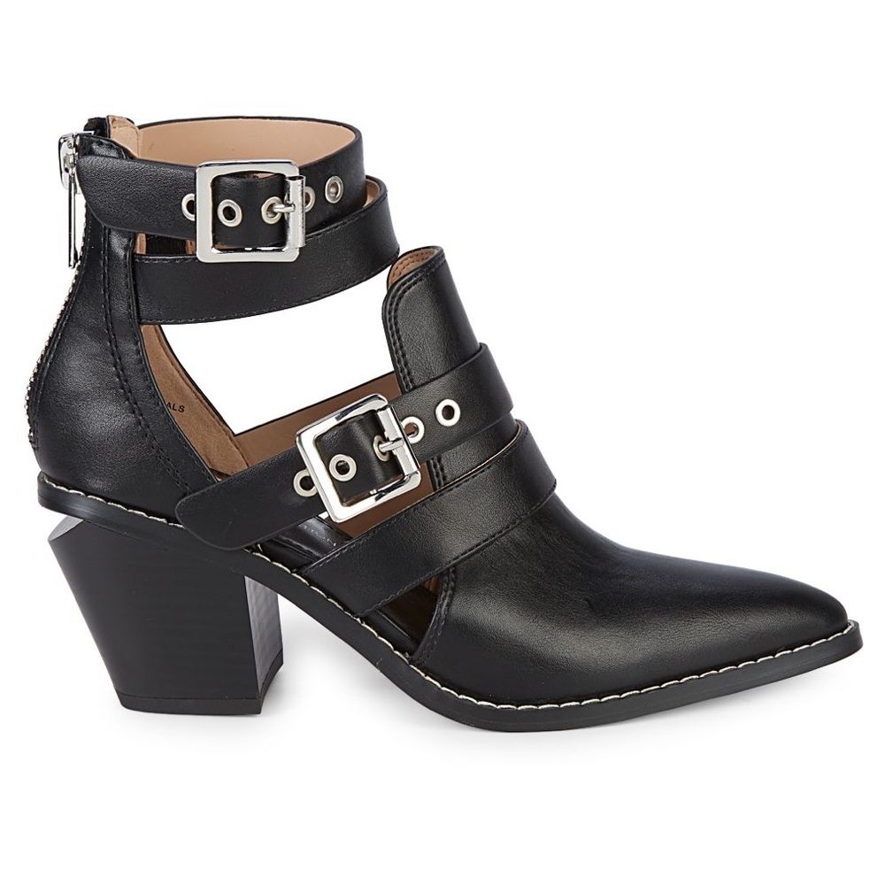BCBG Cutout Buckle booties